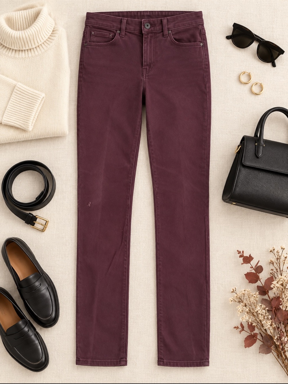 Old Navy Skinny Jeans in Deep Wine